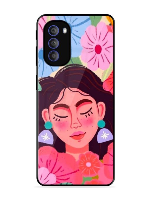 Blooming Serenity Glossy Soft Edge Case for Motorola Moto G51 (5G) Chachhi