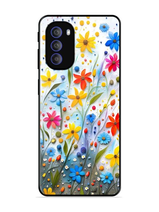 Vibrant Floral Glossy Soft Edge Case for Motorola Moto G51 (5G) Chachhi