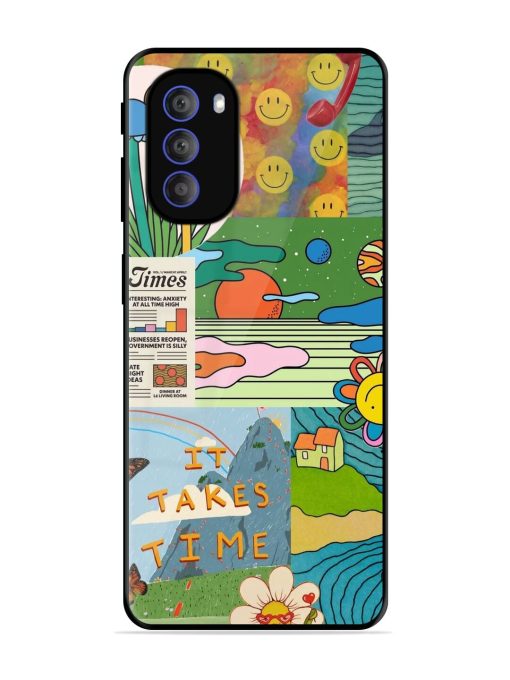 Groovy Vibes Glossy Soft Edge Case for Motorola Moto G51 (5G)