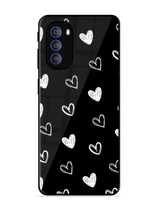 Scattered Hearts Glossy Soft Edge Case for Motorola Moto G51 (5G) Chachhi