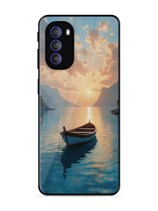 Serene Sunset Glossy Soft Edge Case for Motorola Moto G51 (5G) Chachhi