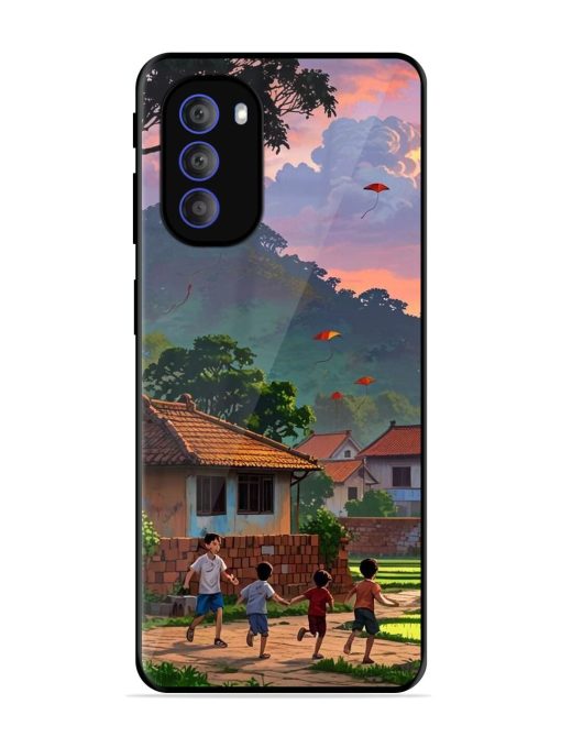 Sunset Play Glossy Soft Edge Case for Motorola Moto G51 (5G) Chachhi