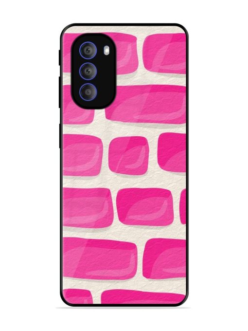 Pink Brick Wall Glossy Soft Edge Case for Motorola Moto G51 (5G) Chachhi