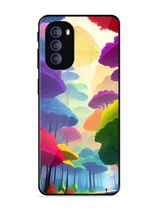 Rainbow Road Glossy Soft Edge Case for Motorola Moto G51 (5G) Chachhi