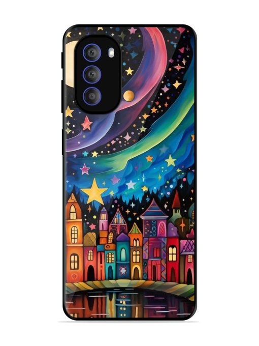 Starlit Village Glossy Soft Edge Case for Motorola Moto G51 (5G) Chachhi