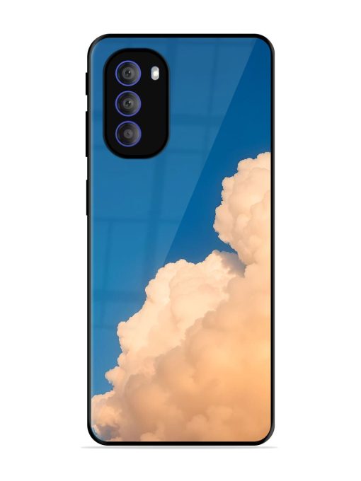 Golden Cloudscape Glossy Soft Edge Case for Motorola Moto G51 (5G)