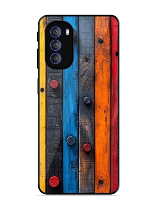 Rainbow Plank Glossy Soft Edge Case for Motorola Moto G51 (5G)