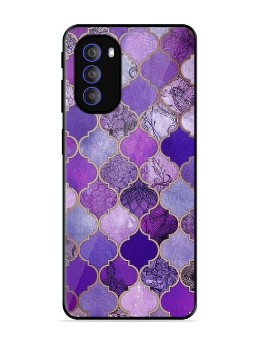 Purple Mosaic Magic Glossy Soft Edge Case for Motorola Moto G51 (5G) Chachhi