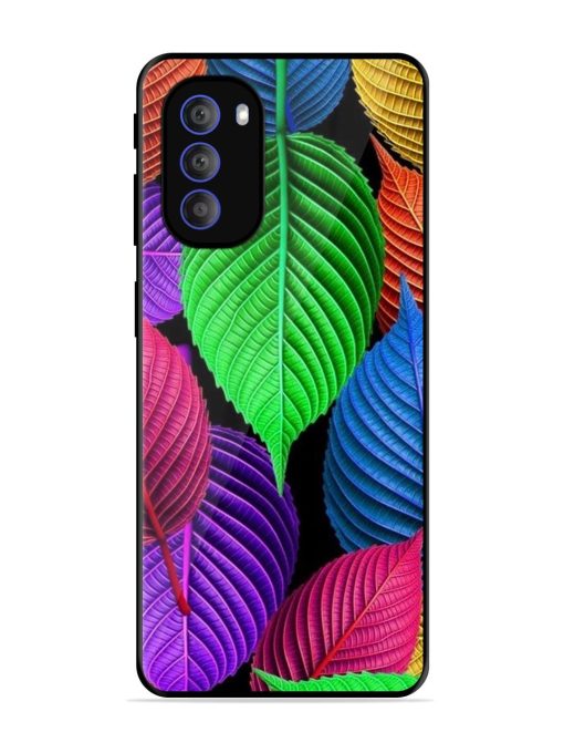 Rainbow Leaf Symphony Glossy Soft Edge Case for Motorola Moto G51 (5G) Chachhi