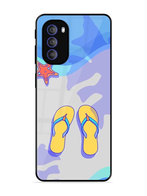 Sandy Toes And Salty Seas Glossy Soft Edge Case for Motorola Moto G51 (5G) Chachhi