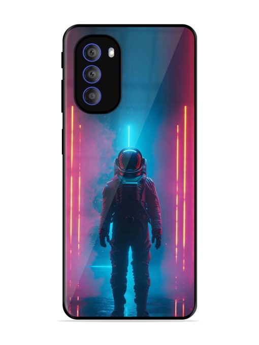 Neon Astronaut Glossy Soft Edge Case for Motorola Moto G51 (5G) Chachhi