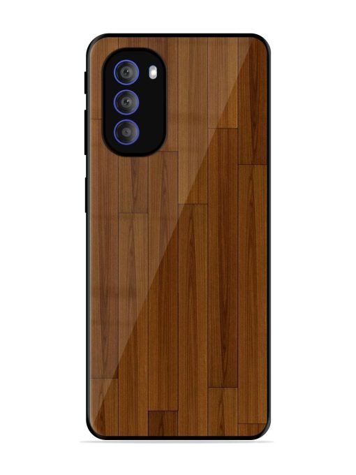 Warm Woodgrain Glossy Soft Edge Case for Motorola Moto G51 (5G)