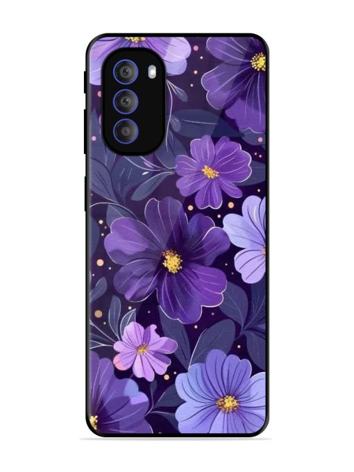 Purple Paradise Glossy Soft Edge Case for Motorola Moto G51 (5G)