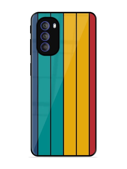 Retro Stripes Glossy Soft Edge Case for Motorola Moto G51 (5G)
