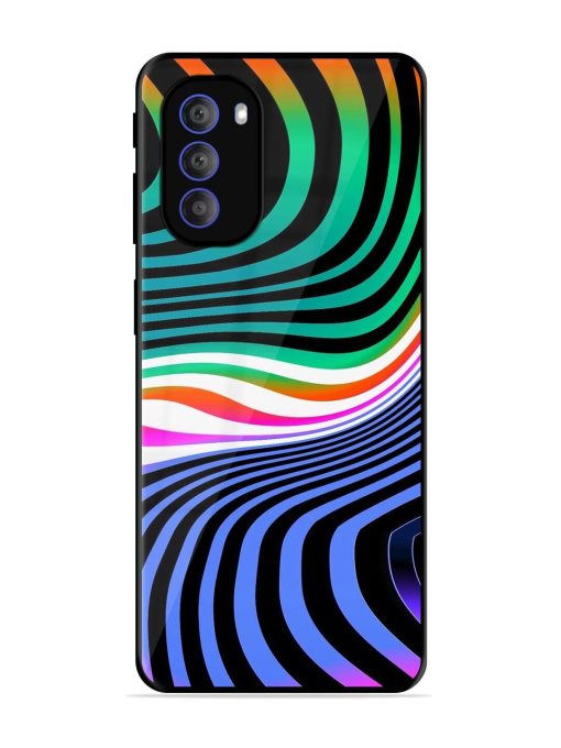 Psychedelic Waves Glossy Soft Edge Case for Motorola Moto G51 (5G)