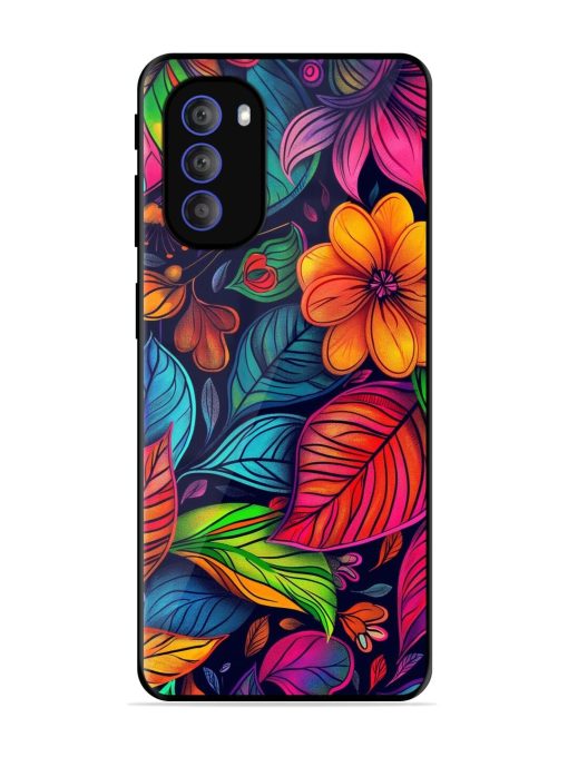 Rainbow Of Blooms Glossy Soft Edge Case for Motorola Moto G51 (5G) Chachhi