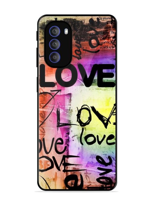 Love Graffiti Glossy Soft Edge Case for Motorola Moto G51 (5G) Chachhi