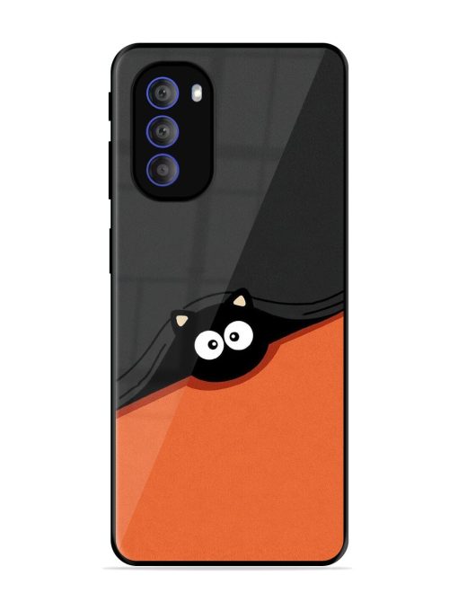 Peek-A-Boo Kitty Glossy Soft Edge Case for Motorola Moto G51 (5G)