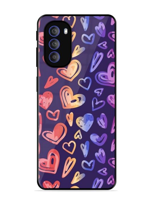 Rainbow Hearts Glossy Soft Edge Case for Motorola Moto G51 (5G)