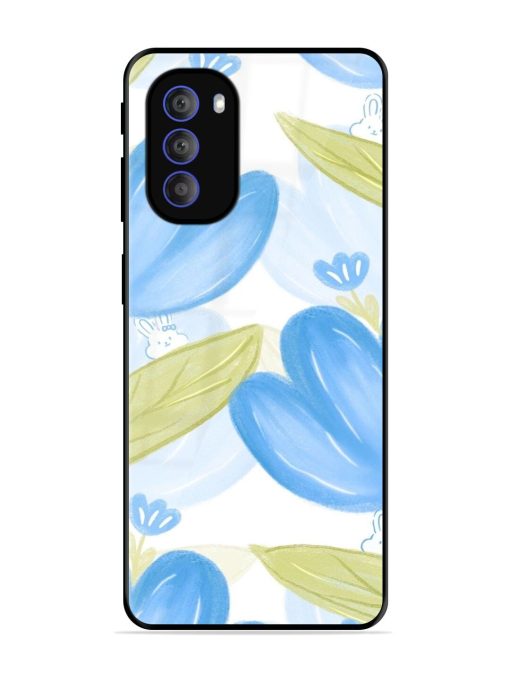 Bunny'S Blue Garden Glossy Soft Edge Case for Motorola Moto G51 (5G) Chachhi