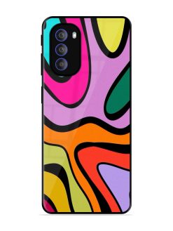 Groovy Swirls Glossy Soft Edge Case for Motorola Moto G51 (5G)