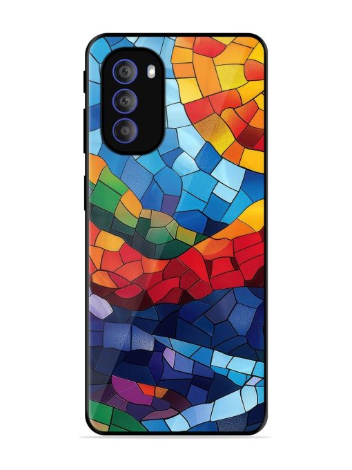 Mosaic Sunset Glossy Soft Edge Case for Motorola Moto G51 (5G) Chachhi