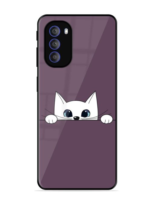 Peek-A-Boo Kitty Glossy Soft Edge Case for Motorola Moto G51 (5G) Chachhi