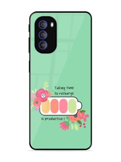 Recharge And Bloom Glossy Soft Edge Case for Motorola Moto G51 (5G)