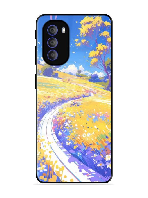 Vibrant Spring Meadow Glossy Soft Edge Case for Motorola Moto G51 (5G) Chachhi