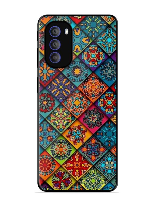 Patchwork Mandala Mosaic Glossy Soft Edge Case for Motorola Moto G51 (5G) Chachhi