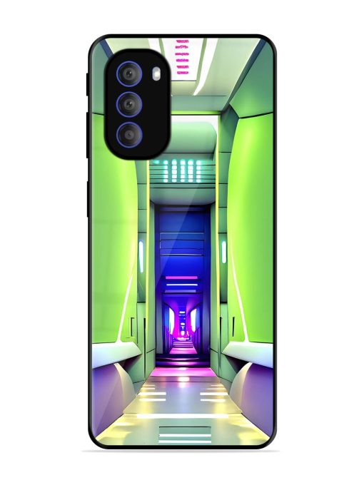 Neon Corridor Glossy Soft Edge Case for Motorola Moto G51 (5G) Chachhi