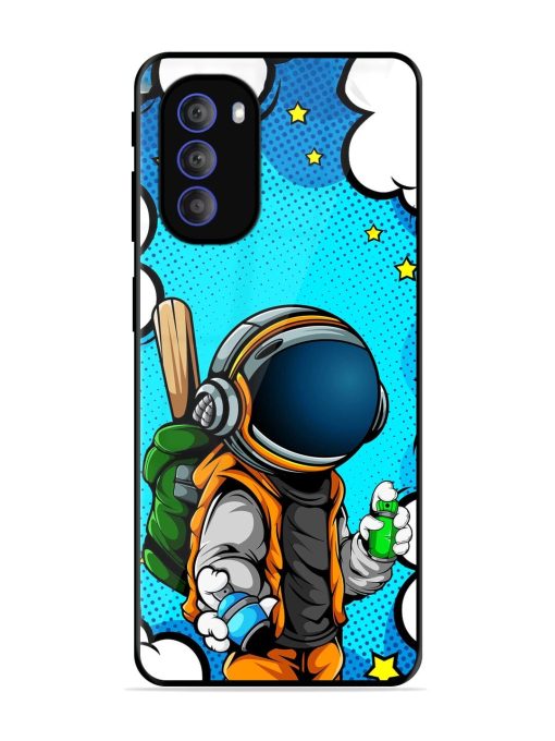 Space Graffiti Artist Glossy Soft Edge Case for Motorola Moto G51 (5G)
