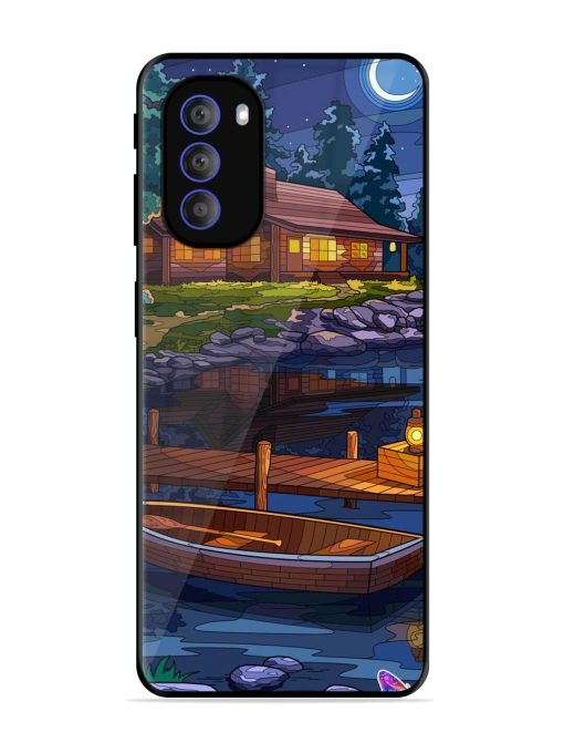 Moonlit Serenity Glossy Soft Edge Case for Motorola Moto G51 (5G) Chachhi