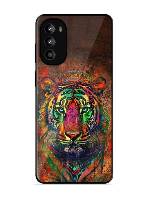 Cosmic Tiger Glossy Soft Edge Case for Motorola Moto G52 Chachhi