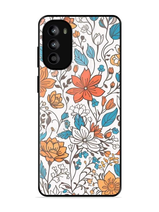 Floral Symphony Glossy Soft Edge Case for Motorola Moto G52