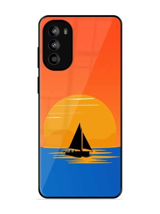 Sunset Sail Glossy Soft Edge Case for Motorola Moto G52 Chachhi