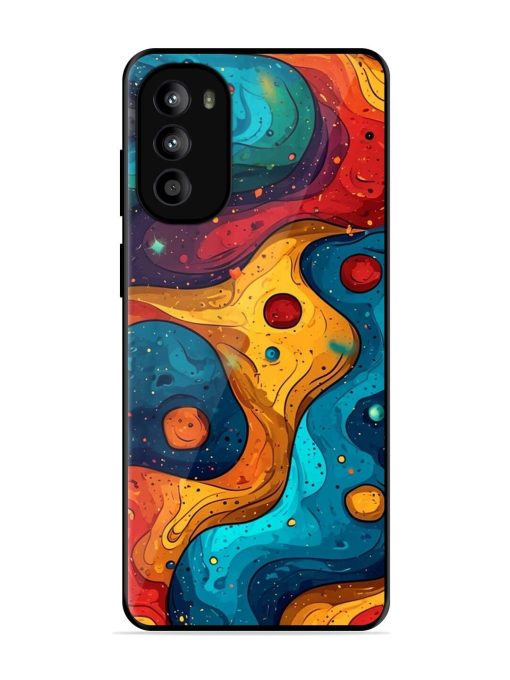 Cosmic Swirl Glossy Soft Edge Case for Motorola Moto G52 Chachhi