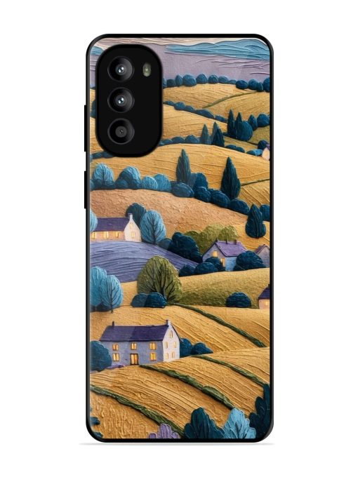 Rolling Hilltop Haven Glossy Soft Edge Case for Motorola Moto G52 Chachhi