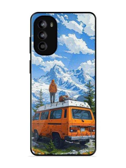 Mountaintop Solitude Glossy Soft Edge Case for Motorola Moto G52