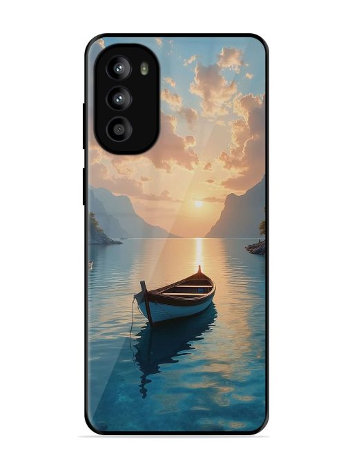 Serene Sunset Glossy Soft Edge Case for Motorola Moto G52 Chachhi