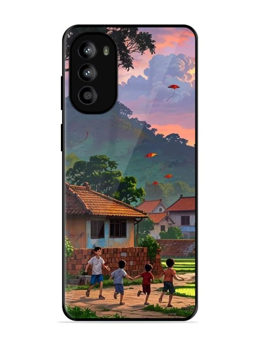 Sunset Play Glossy Soft Edge Case for Motorola Moto G52 Chachhi