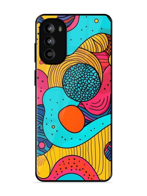 Psychedelic Patterns Glossy Soft Edge Case for Motorola Moto G52 Chachhi