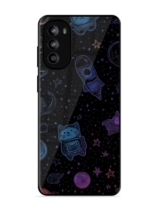 Cosmic Cat Chaos Glossy Soft Edge Case for Motorola Moto G52 Chachhi