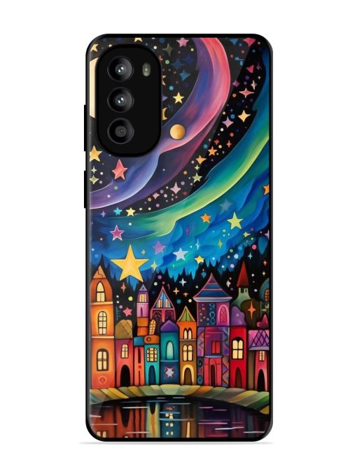 Starlit Village Glossy Soft Edge Case for Motorola Moto G52