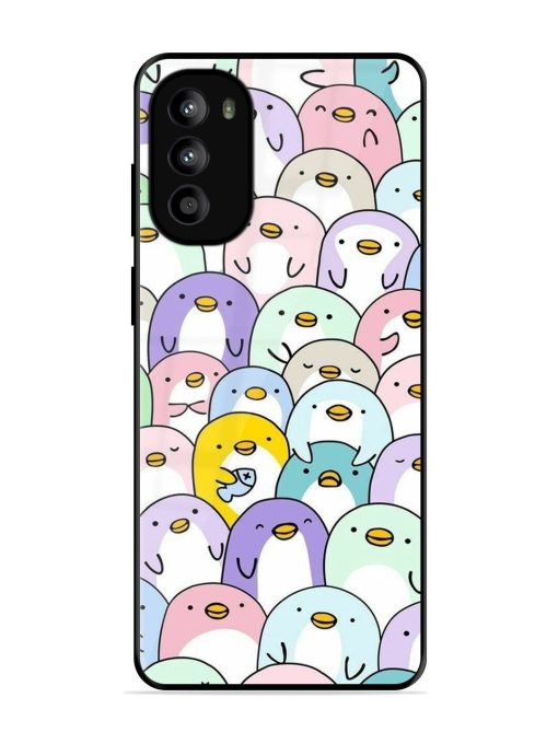 Penguin Party Glossy Soft Edge Case for Motorola Moto G52 Chachhi