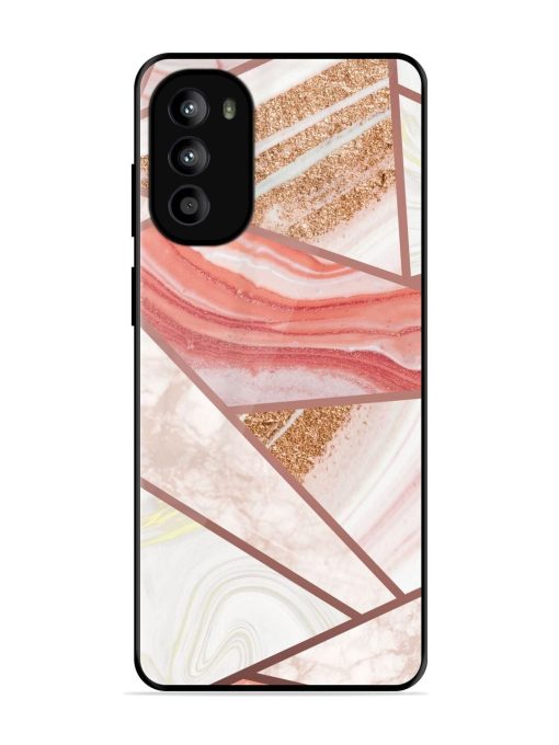 Rosy Mosaic Glossy Soft Edge Case for Motorola Moto G52 Chachhi