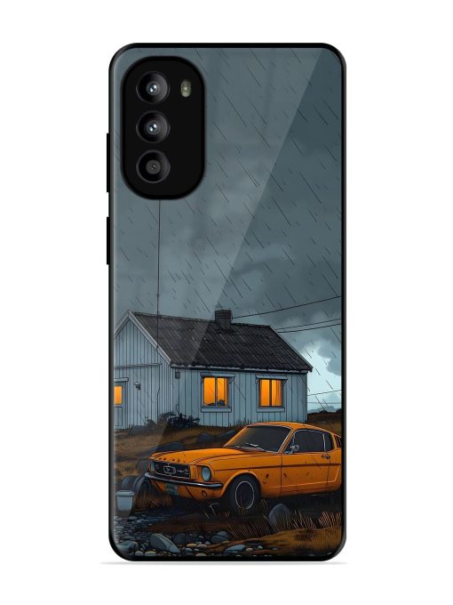 Rainy Day Retreat Glossy Soft Edge Case for Motorola Moto G52 Chachhi