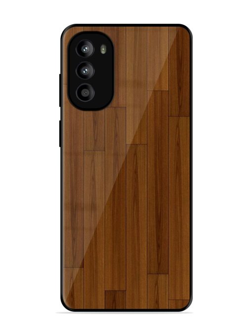 Warm Woodgrain Glossy Soft Edge Case for Motorola Moto G52 Chachhi