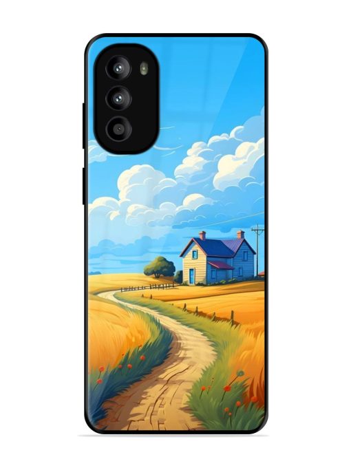 Countryside Cottage Glossy Soft Edge Case for Motorola Moto G52 Chachhi