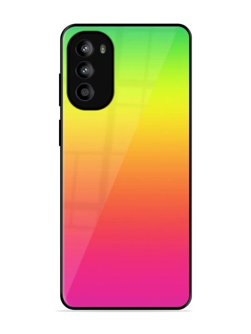 Rainbow Gradient Glossy Soft Edge Case for Motorola Moto G52